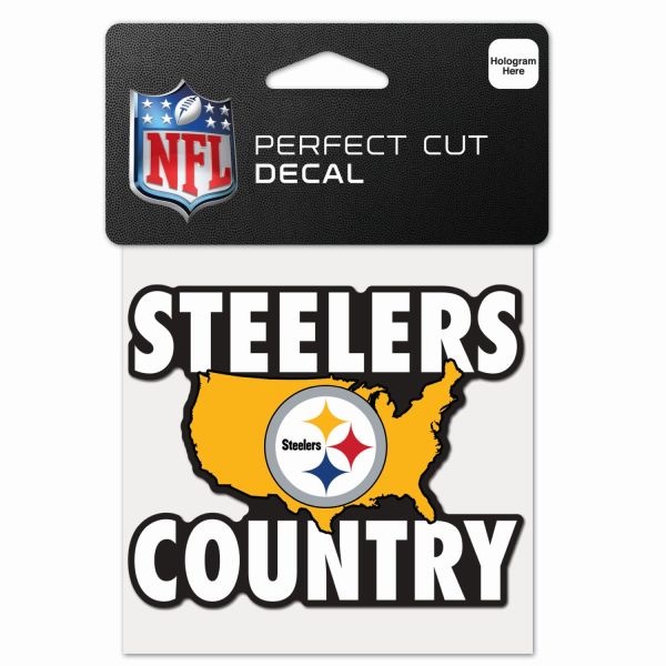 NFL Perfect Cut 10x10cm Autocollant Pittsburgh Steelers SLOG