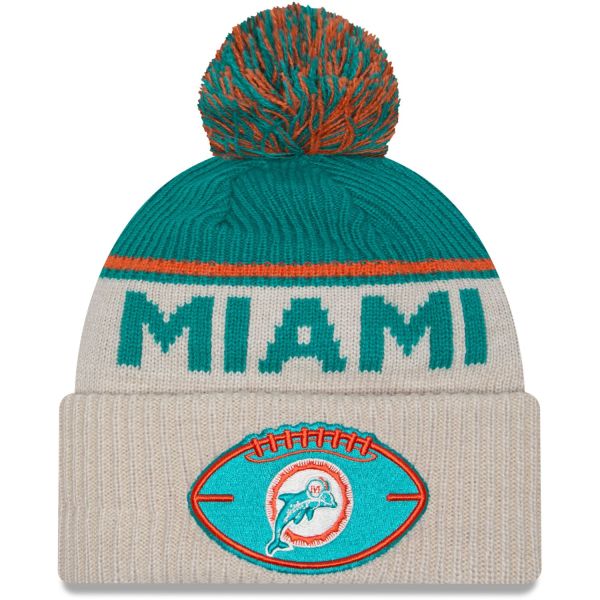 New Era NFL SIDELINE Winter Mütze Miami Dolphins Retro