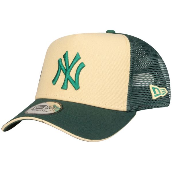 New Era A-Frame Trucker Cap - New York Yankees beige emerald