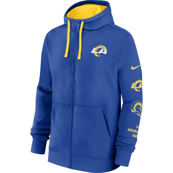 Los Angeles Rams Nike Club Fleece Full-Zip Hoody