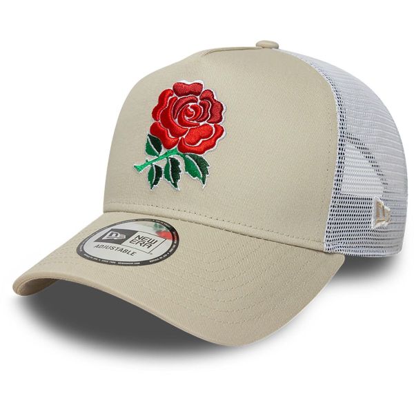 New Era A-Frame Mesh Trucker Cap - England Rugby stone