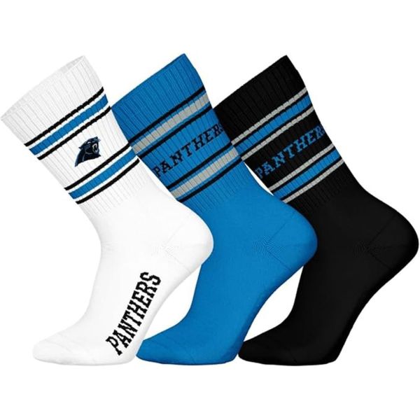 NFL Unisex Crew Socken - Carolina Panthers 3er Pack