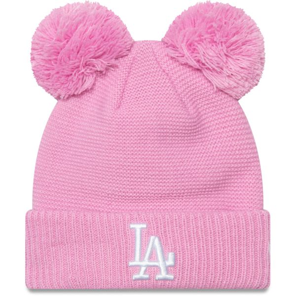 New Era Damen Double Bobble Wintermütze LA Dodgers pink