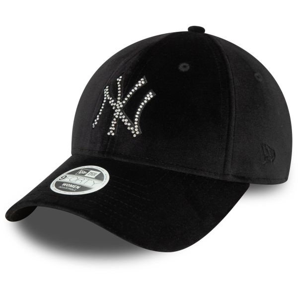 New Era 9Forty Womens Cap - VELOUR DIAMANTE NY Yankees black