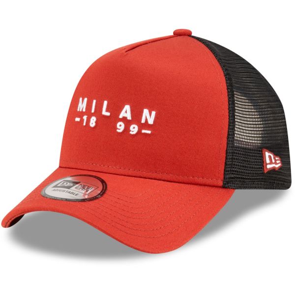 New Era A-Frame Mesh Trucker Cap - AC Milan rusty red