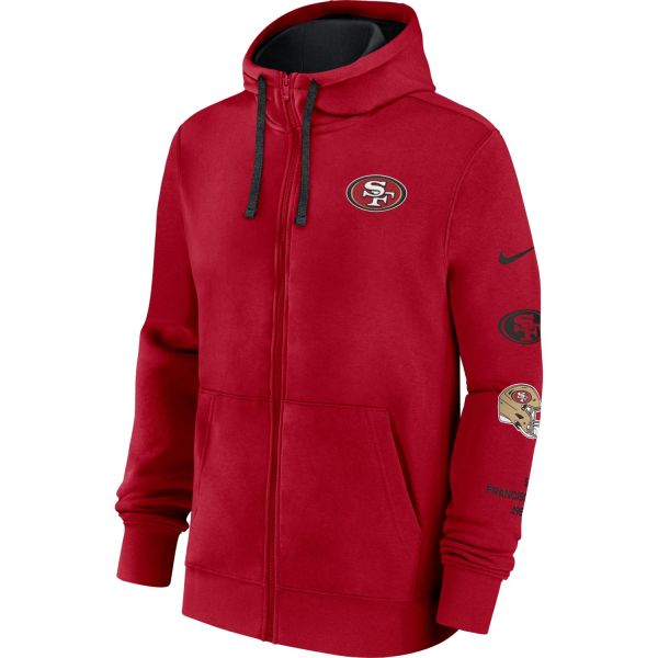 San Francisco 49ers Nike Club Fleece Full-Zip Hoody