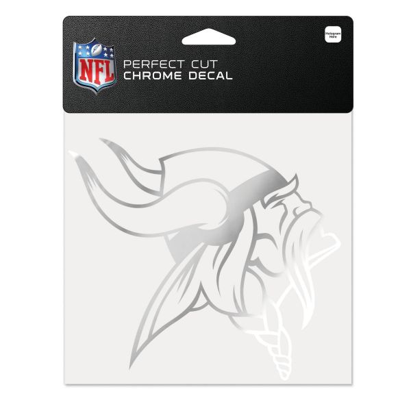 NFL Decal Sticker 15x15cm - CHROME Minnesota Vikings