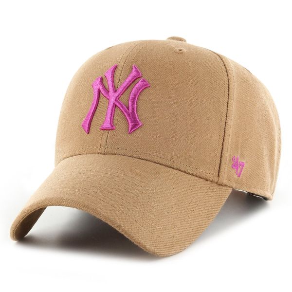 47 Brand Snapback Cap - MLB New York Yankees camel beige