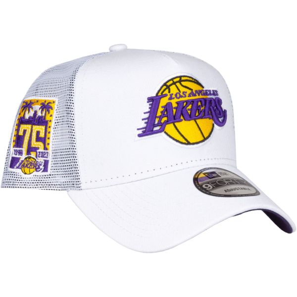 New Era A-Frame Trucker Cap - 75TH Los Angeles Lakers white