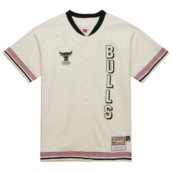 Mitchell & Ness Dune Royal Button Up Chicago Bulls Shirt