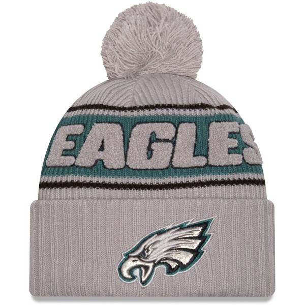 New Era NFL SIDELINE Bonnet Beanie Philadelphia Eagles gris