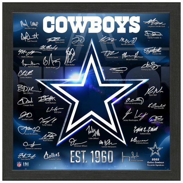 Dallas Cowboys NFL Signature Logo Photo Frame 33x33cm | Signes & Pièces ...