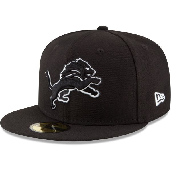 New Era 59Fifty Fitted Cap - BLACK Detroit Lions