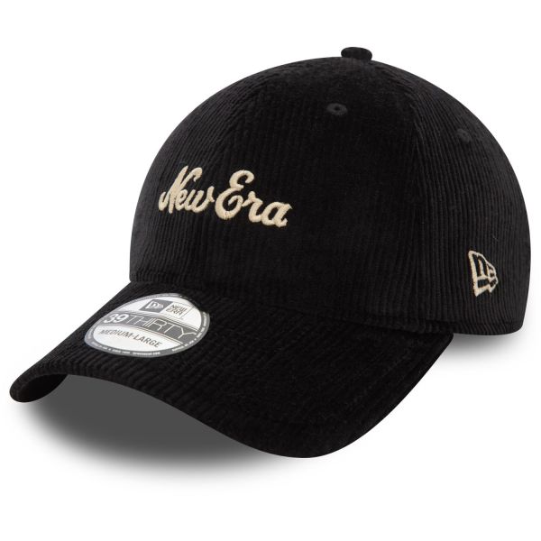 New Era 39Thirty Stretch Cap - CORDE Brand Script noir