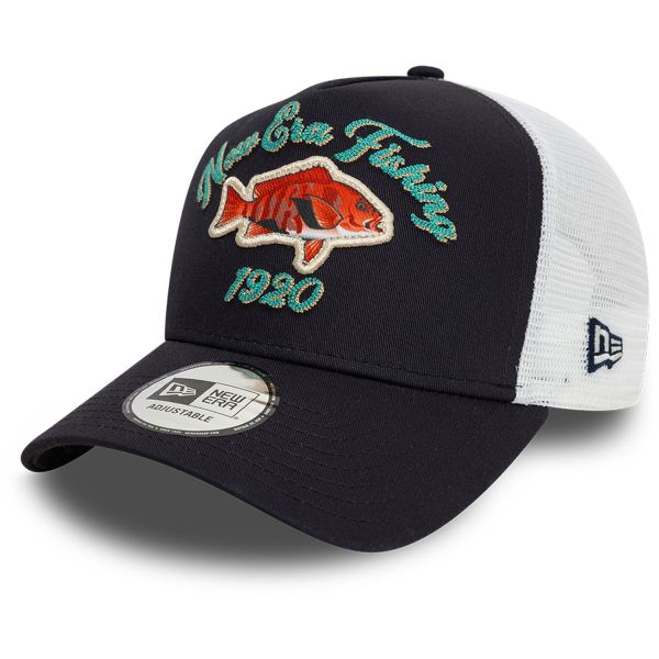 New Era A-Frame Mesh Trucker Cap - FISHING 1920 navy