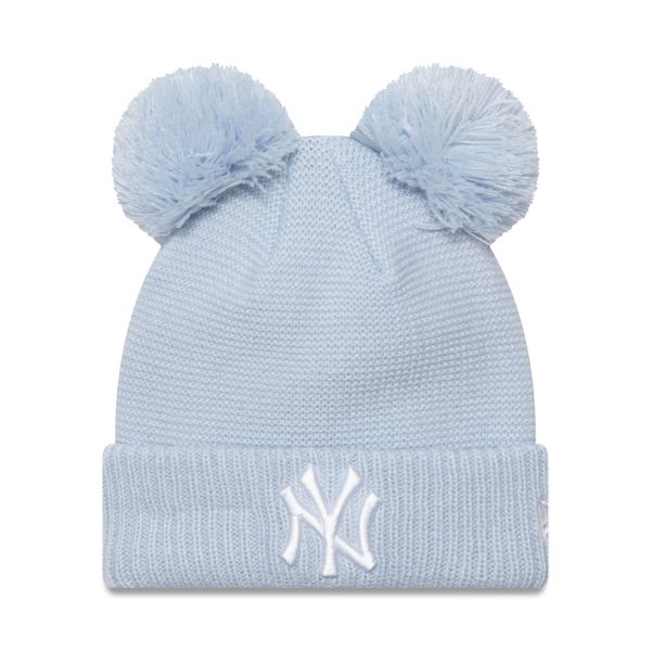 New Era Mädchen Wintermütze Double Bobble NY Yankees sky