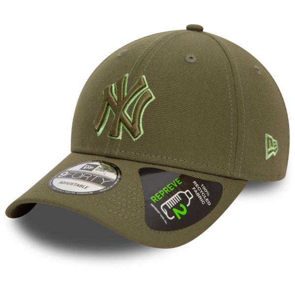 New Era 9Forty Strapback Cap - OUTLINE New York Yankees oliv