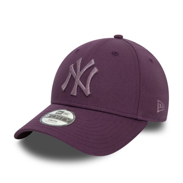 New Era 9Forty Kids Cap - METALLIC NY Yankees damson