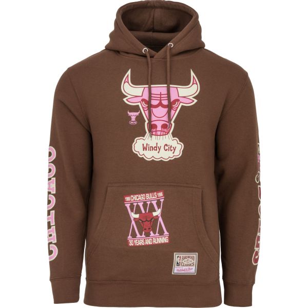 Mitchell & Ness Fleece Hoody - BROWN SUGAR Chicago Bulls