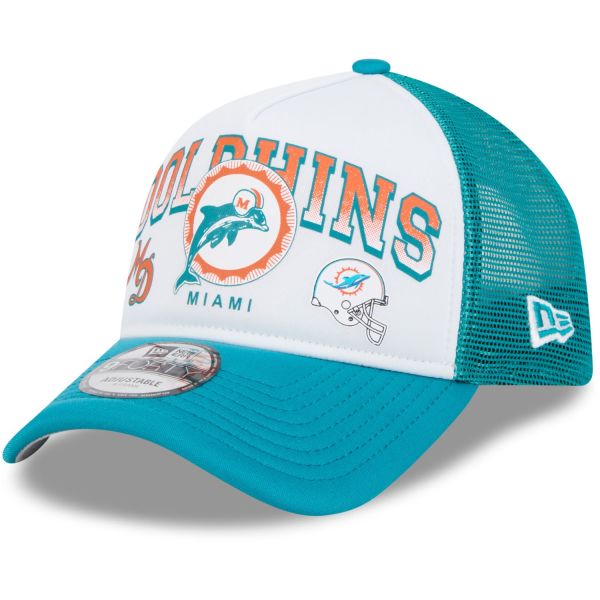 New Era A-Frame Mesh Trucker Cap - RETRO Miami Dolphins