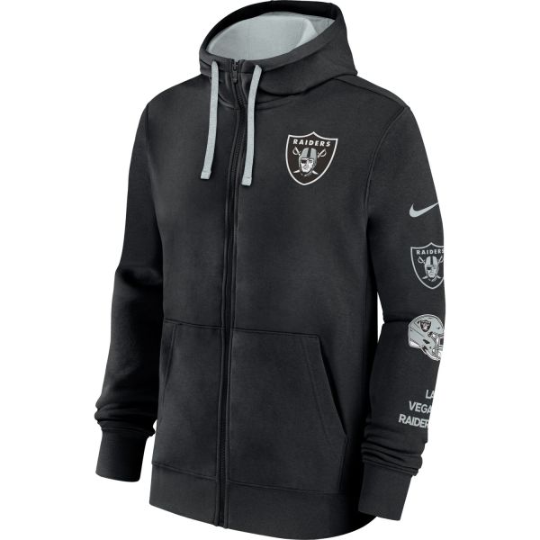 Las Vegas Raiders Nike Club Fleece Full-Zip Hoody