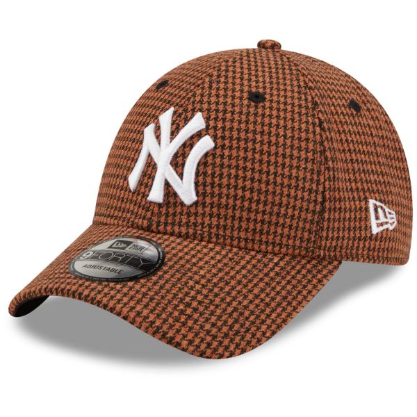 New Era 9Forty Cap - HOUNDSTOOTH New York Yankees wheat