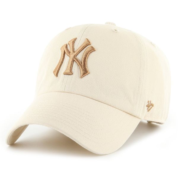 47 Brand Strapback Cap - CLEAN UP New York Yankees natural