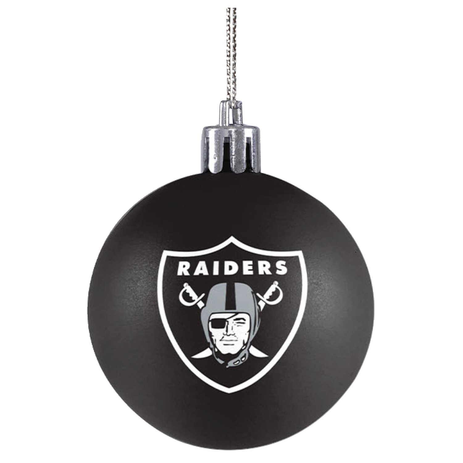 Las Vegas Raiders NFL 12 Pack Plastic Ball Ornament Set