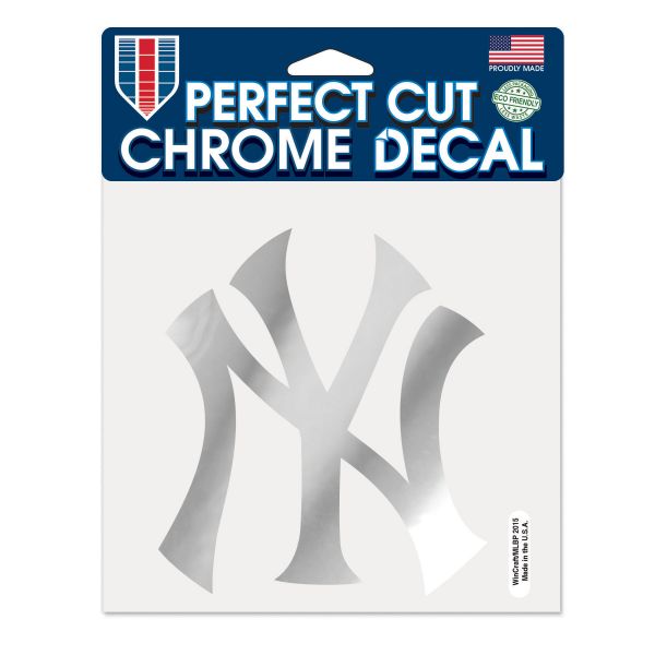 MLB Decal Sticker 15x15cm - CHROME New York Yankees