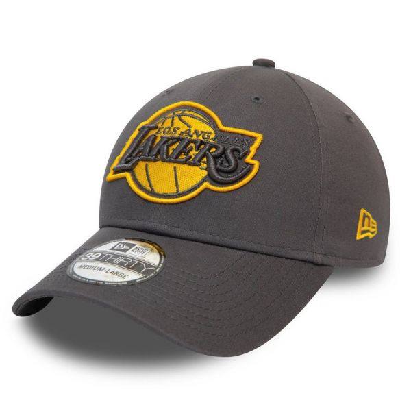 New Era 39Thirty Stretch Cap - GRAY Los Angeles Lakers