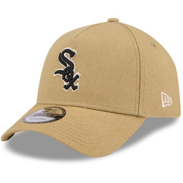 New Era A-Frame Trucker Leinen Cap - Chicago White Sox beige