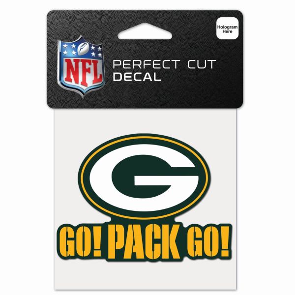 NFL Perfect Cut 10x10cm Aufkleber Green Bay Packers SLOGAN