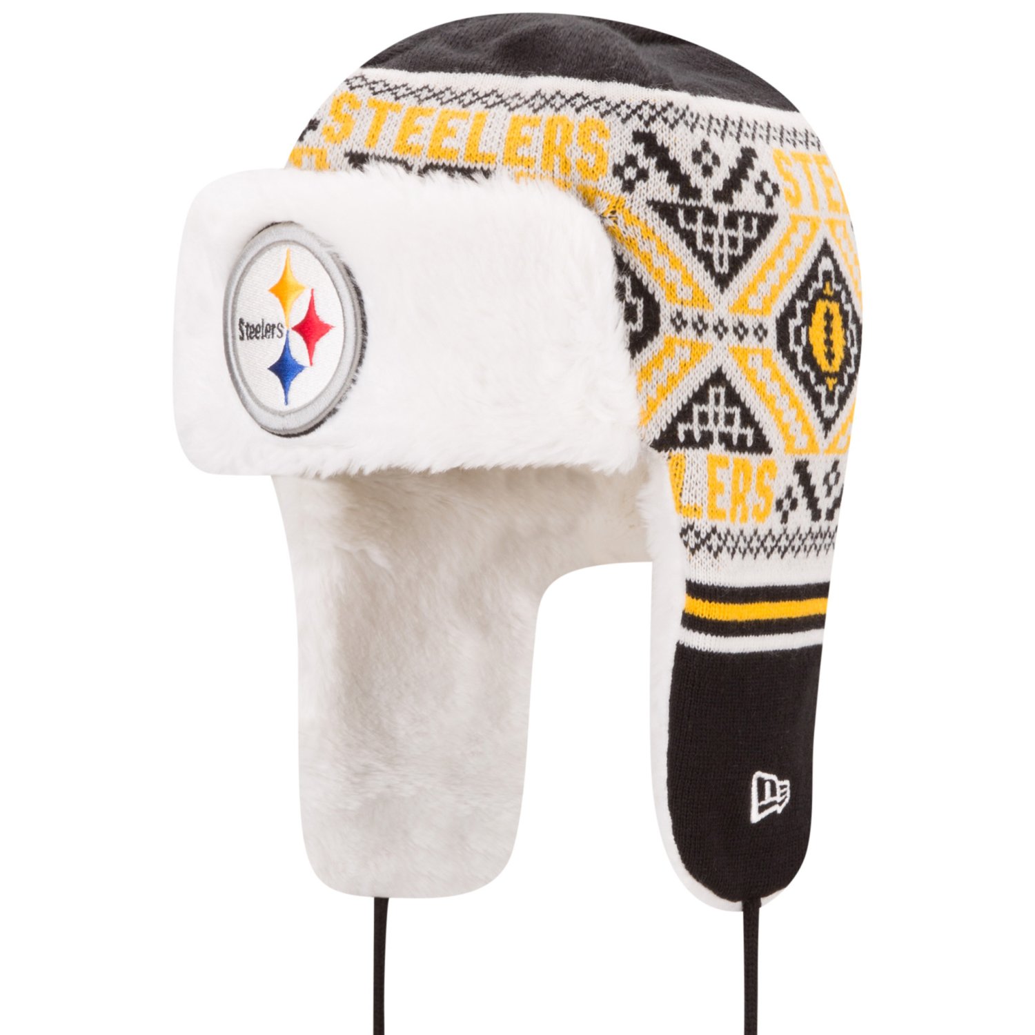 New Era Winter Hat FESTIVE TRAPPER - Pittsburgh Steelers, Men's beanies, Beanies