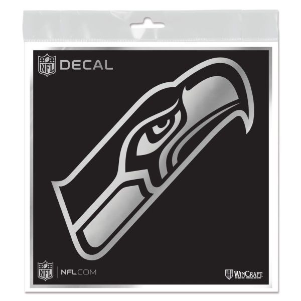 NFL Decal Sticker 15x15cm - METALLIC Seattle Seahawks