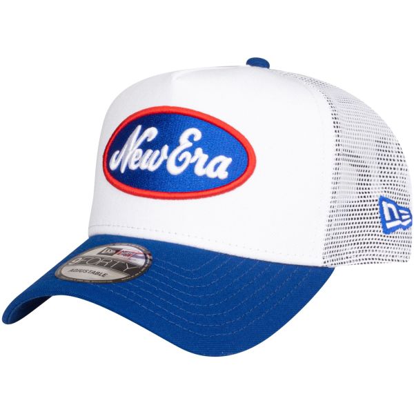 New Era A-Frame Trucker Cap - BRAND PATCH weiß / royal