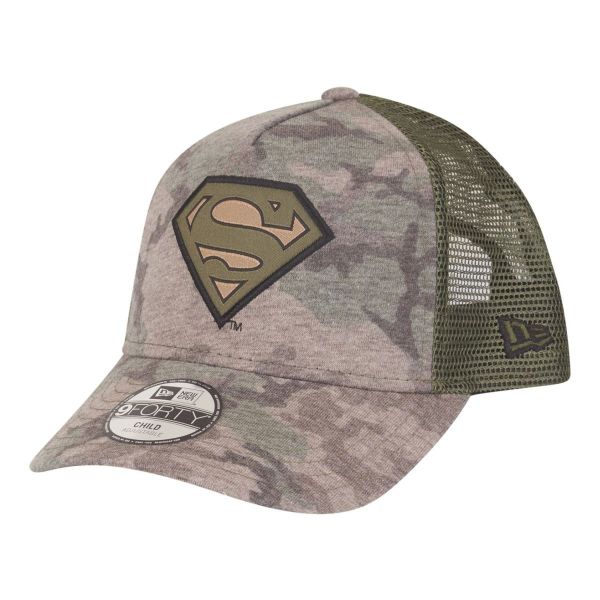 New Era 9Forty Trucker Kids Cap - Superman wood camo