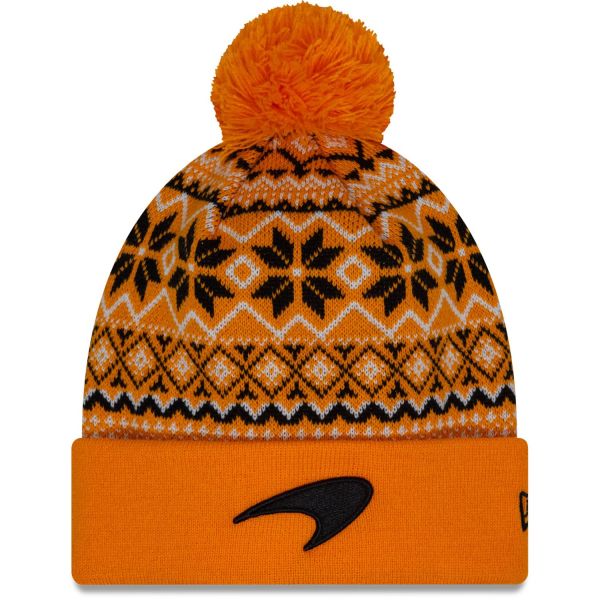 New Era Winter Pom Beanie - XMAS McLaren Racing orange