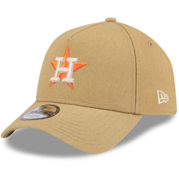 New Era A-Frame Trucker Leinen Cap - Houston Astros beige