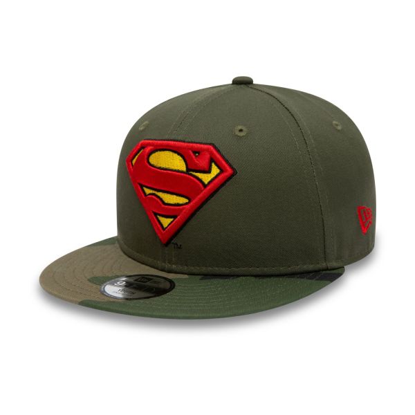 New Era 9Fifty Snapback Kinder Cap - Superman oliv / camo