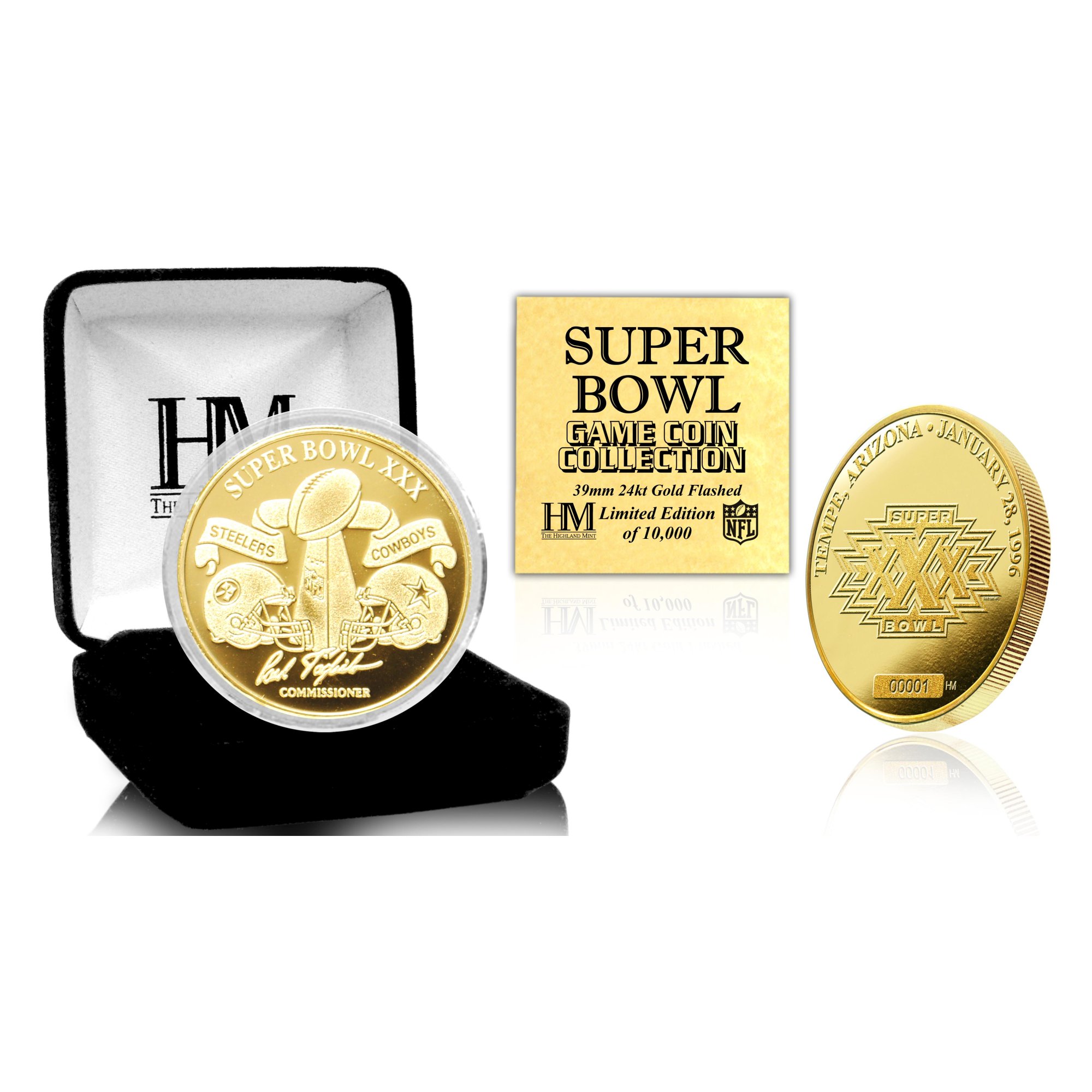 Super Bowl XXX NFL Gold Flip Coin (39mm) | Signs & Coins | Fan Gear |  59caps.com