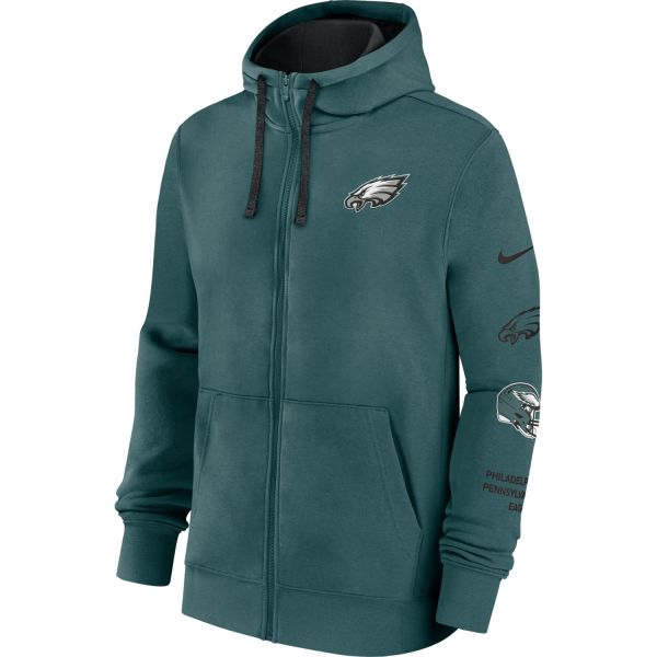 Philadelphia Eagles Nike Club Fleece Full-Zip Hoody