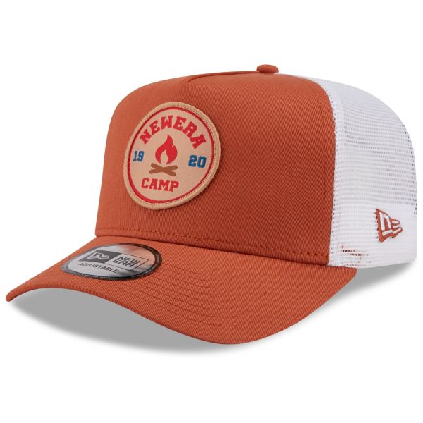 New Era A-Frame Trucker Cap - CAMP PATCH rust brown