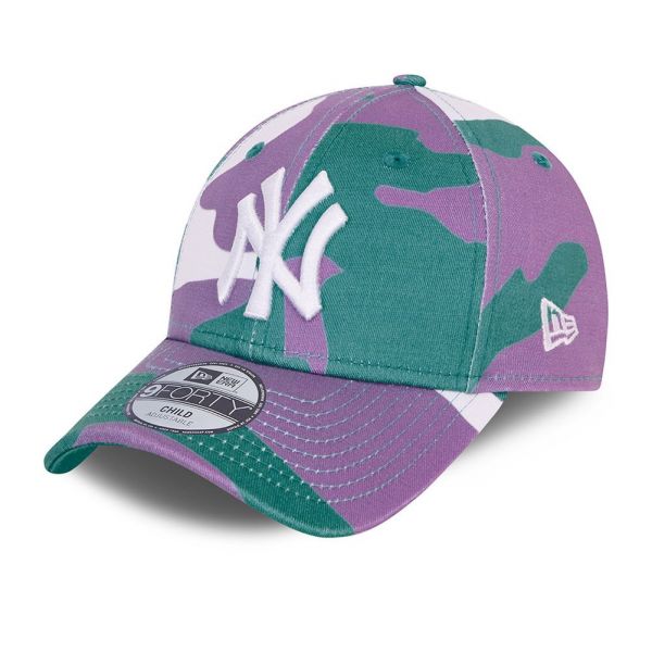 New Era 9Forty Kids Cap - TEAL CAMO New York Yankees