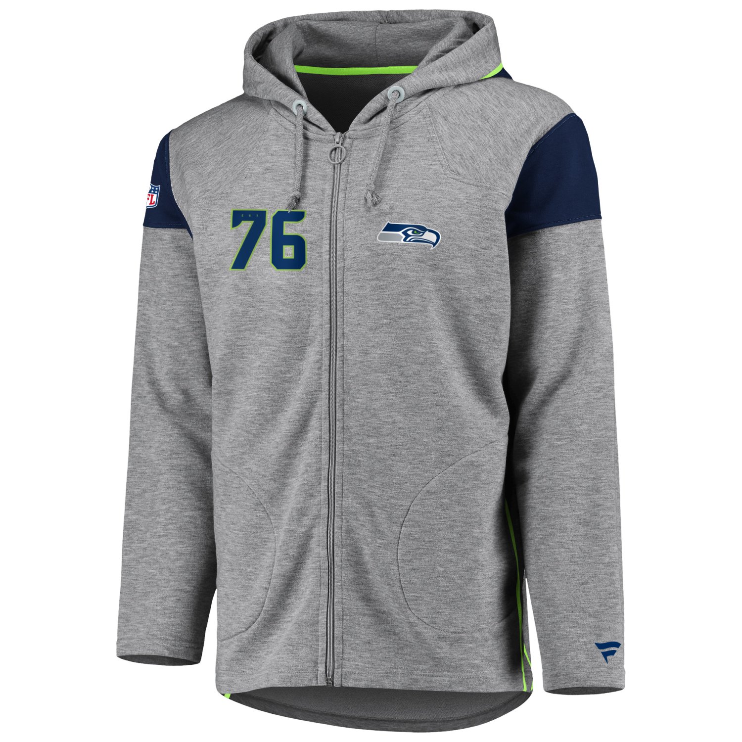 Iconic Franchise Full Zip NFL Hoodie Seattle Seahawks