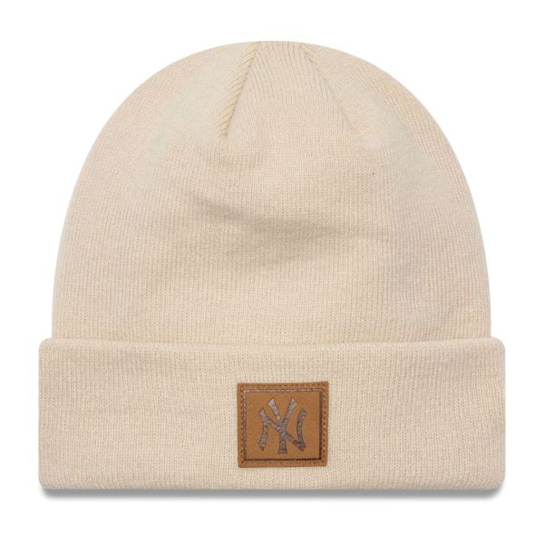 New Era Wintermütze Beanie - PATCH New York Yankees beige