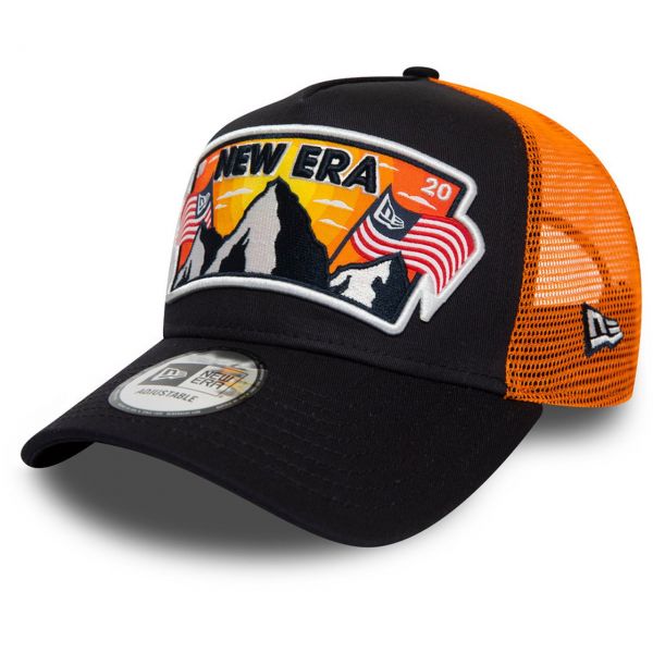 New Era Adjustable Trucker Cap - USA PATCH navy