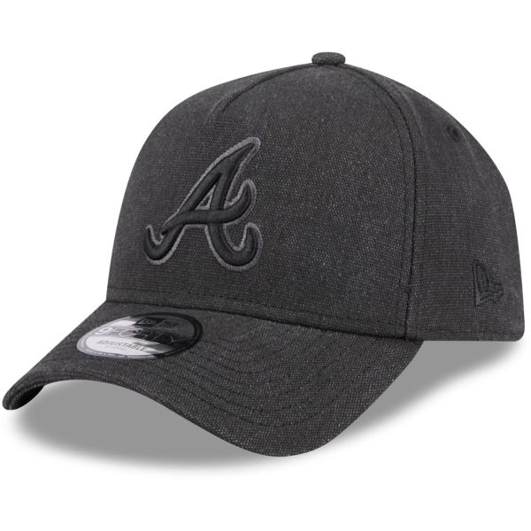 New Era A-Frame Trucker Linen Cap - Atlanta Braves black