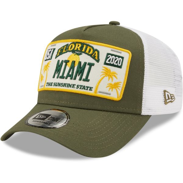 New Era Adjustable A-Frame Trucker Cap - Florida Miami